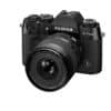 Fujifilm X-T50 Kamera mit 16-50mm Objektiv in Schwarz.