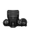Fujifilm X-T50 mit XC 15-45mm F3.5-5.6 OIS PZ Objektiv, schwarz, von oben.